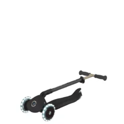 Globber 3-in-1 Roller Go-Up Deluxe Lights 360 Grad mit Leuchtrollen – Schwarz, Hinterradlenkung, 15M-9J