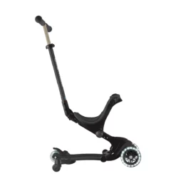 Globber 3-in-1 Roller Go-Up Deluxe Lights 360 Grad mit Leuchtrollen – Schwarz, Hinterradlenkung, 15M-9J