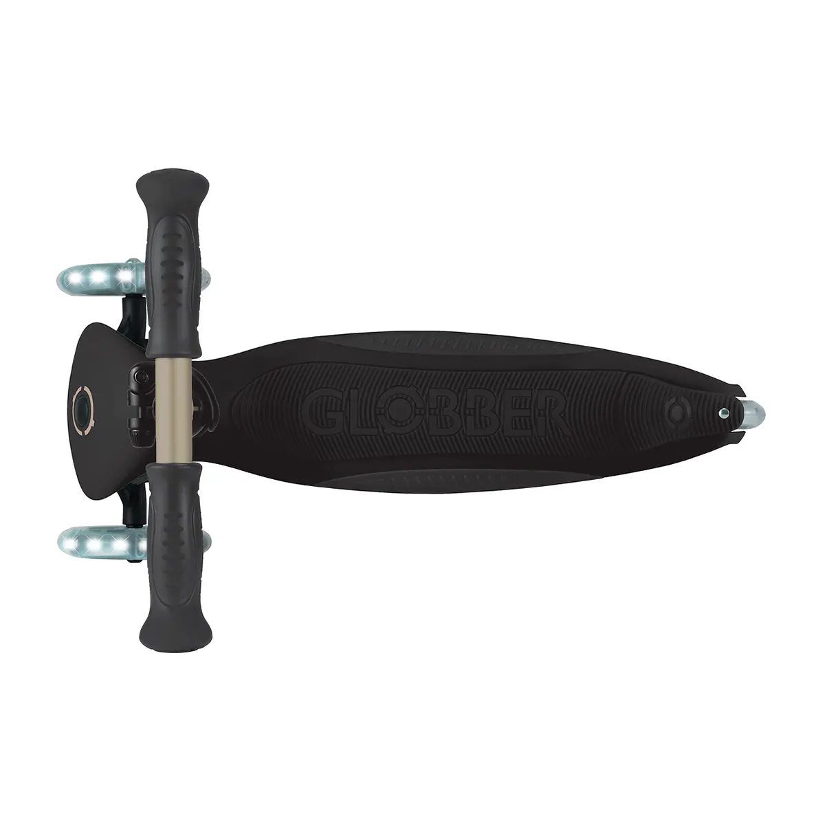 Globber 3-in-1 Roller Go-Up Deluxe Lights 360 Grad mit Leuchtrollen – Schwarz, Hinterradlenkung, 15M-9J