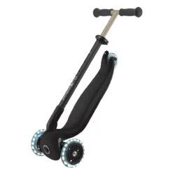 Globber 3-in-1 Roller Go-Up Deluxe Lights 360 Grad mit Leuchtrollen – Schwarz, Hinterradlenkung, 15M-9J