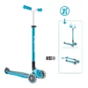 Globber Roller Master Lights mit Leuchtrollen – blau, 4-14 Jahre