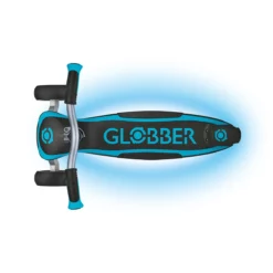 Globber Roller Ultimum Lights mit Leuchtmodul – Blau, 12 Licht-Programme, 5-99 Jahre, bis 100kg