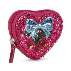 Konges Sløjd Glitzer Herz-Portemonnaie für Kinder „Tut / Sangria“