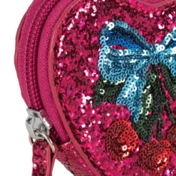 Konges Sløjd Glitzer Herz-Portemonnaie für Kinder „Tut / Sangria“