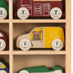 Konges Sløjd Holzauto-Set mit Setzkasten, 10-teilig, FSC®