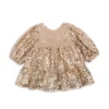 Konges Sløjd Pailletten-Kleid Lila „Gold Glitter“
