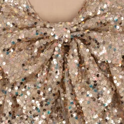 Konges Sløjd Pailletten-Kleid Lila „Gold Glitter“