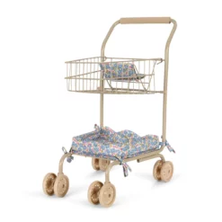 Konges Sløjd Spielzeug Einkaufswagen „Fleuer Rosier“, zusammenklappbar