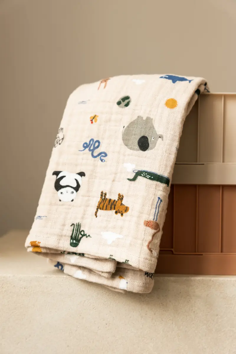 Liewood Lewis Mulltuch „Around the world / Sandy“, Musselin, 2er-Set, 65x65cm