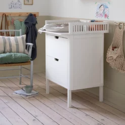 Sebra Wickelkommode mit Schubladen, weiß, FSC® Mix