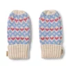Wheat Jacquard Handschuhe Haansi „Blue“ Merinowolle