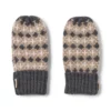 Wheat Jacquard Handschuhe Haansi „Charcoal Melange“ Merinowolle