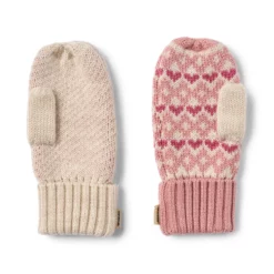 Wheat Jacquard Handschuhe Haansi „Rose“ Merinowolle