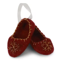 Gry & Sif Weihnachtsbaumschmuck „Ballettschuhe rot mit Schneeflocke“
