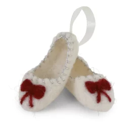 Gry & Sif Weihnachtsbaumschmuck „Ballettschuhe weiß“