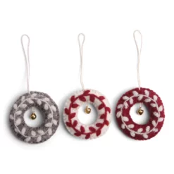 Gry & Sif Weihnachtsbaumschmuck „Kränze“ 3er-Set, ø3cm