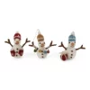 Gry & Sif Weihnachtsbaumschmuck „Schneemänner mit Strickmütze“ 3er-Set
