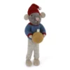 Gry & Sif Weihnachtsmaus „graue Maus / Junge mit Kugel“ 27cm