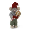 Gry & Sif Weihnachtsmaus „graue Maus / Junge mit Lolli“ 12cm