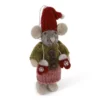 Gry & Sif Weihnachtsmaus „graue Maus / Mädchen mit Handschuhen“ 12cm