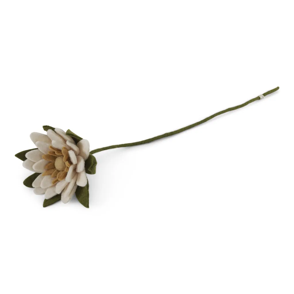 Gry & Sif Filzblumen „Seerose – weiß“ H56cm