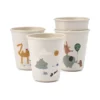 Liewood Kinder-Becher Lana „Around the world / Sandy“ aus PET, 4er-Set