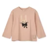 Liewood Langarm Kinder-T-Shirt Apia „Rabbit / Pale tuscany“