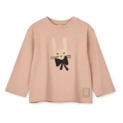 Liewood Langarm Kinder-T-Shirt Apia „Rabbit / Pale tuscany“