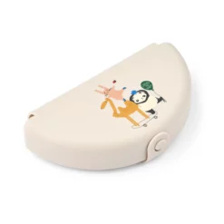 Liewood faltbare Snackbox Eugene „Around the world / Sandy“ aus Silikon