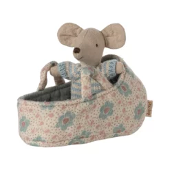 Maileg Babymaus in Tragetasche - Blau