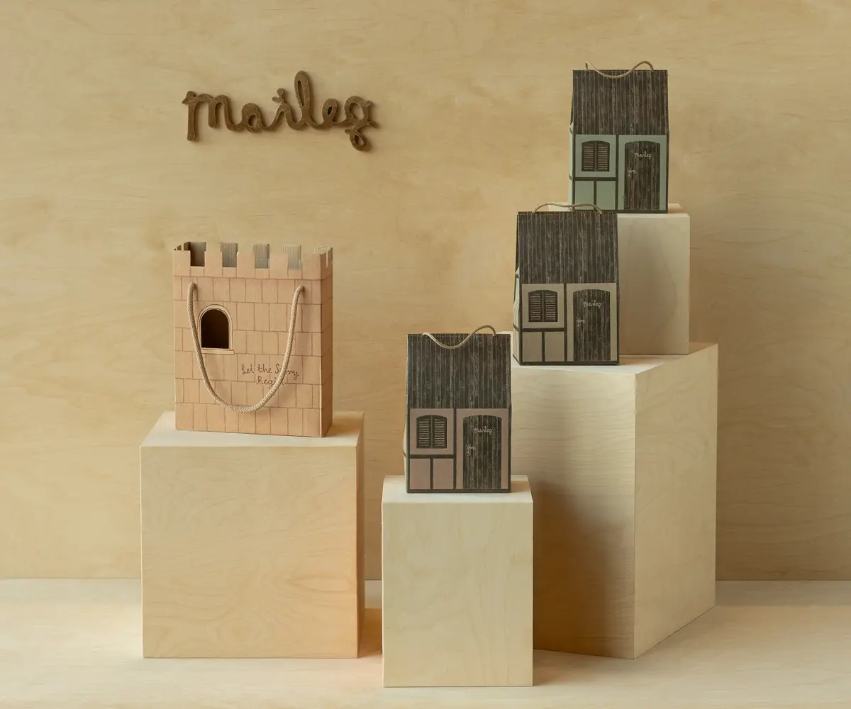 Maileg Holzlogo - Natur