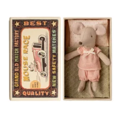 Maileg Kleine Schwester Maus in Streichholzschachtel