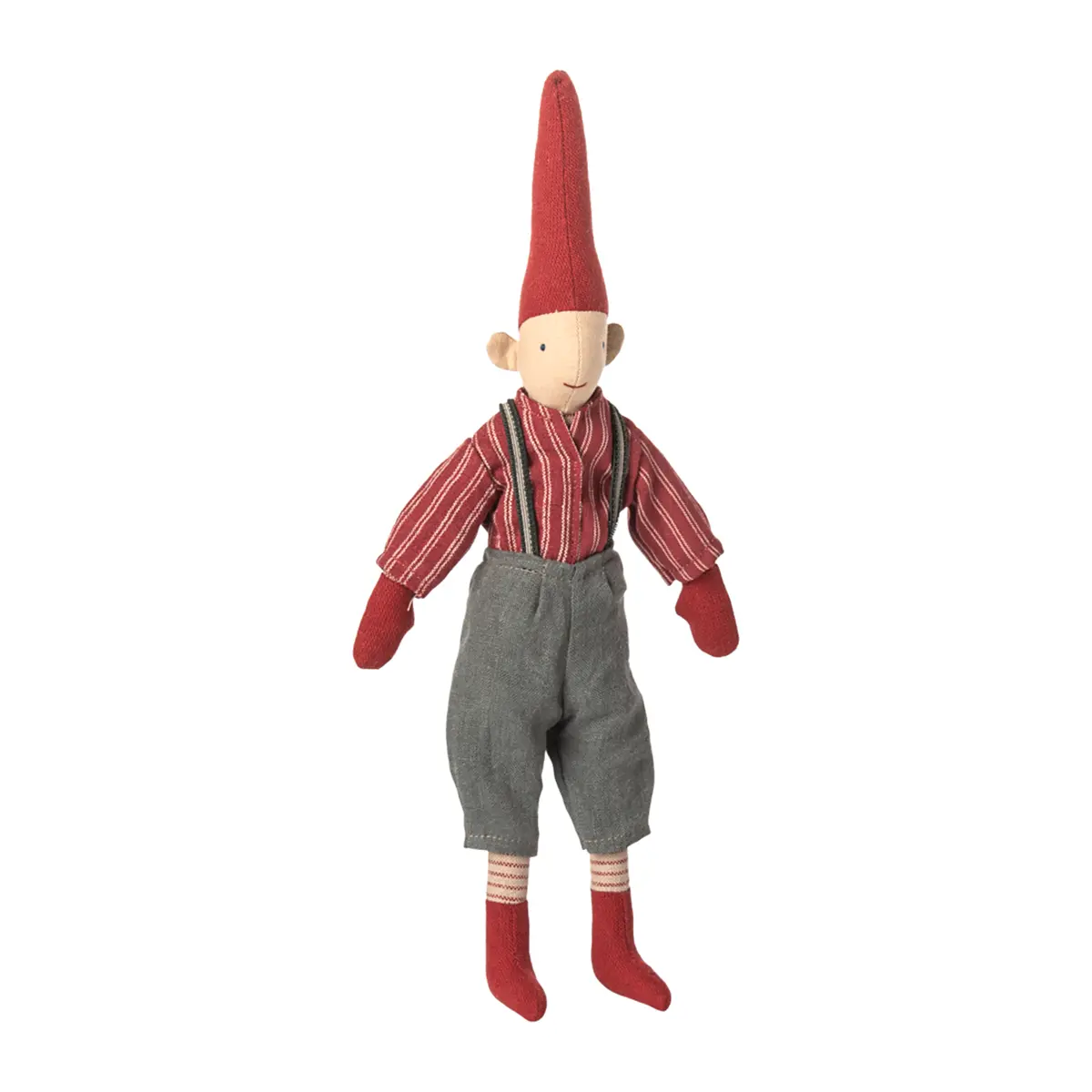 Maileg Pixy, Größe 2 - Weihnachtswichtel Jungen - Rotes Hemd H31cm