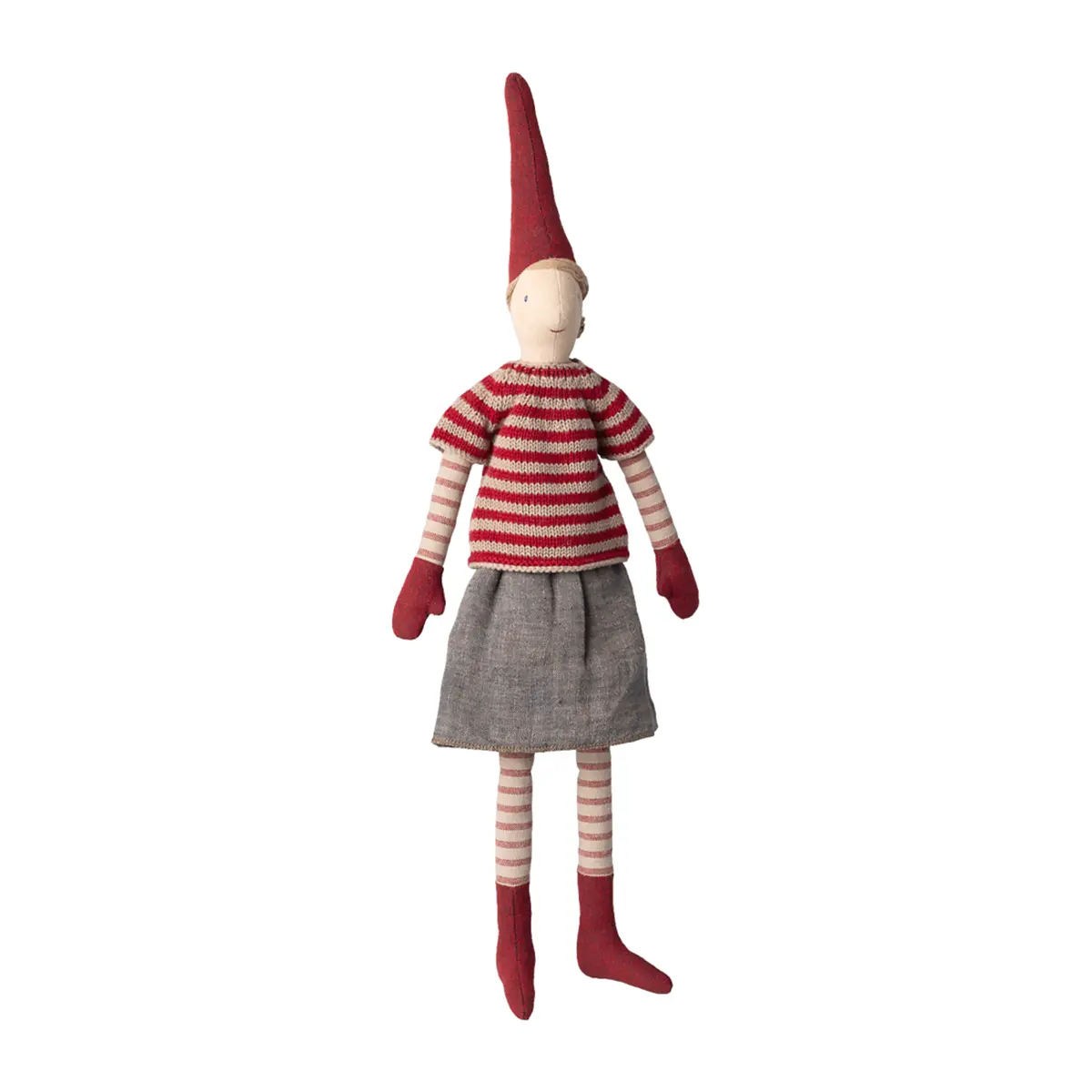 Maileg Pixy, Größe 3 - Weihnachtswichtel Mädchen - Rock und Strickpullover, H49cm