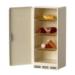 Maileg Puppenhaus Kühlschrank, Maus - Creme, H14cm