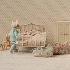 Maileg Puppenhaus Vintage Bett, Maus - Cremefarben