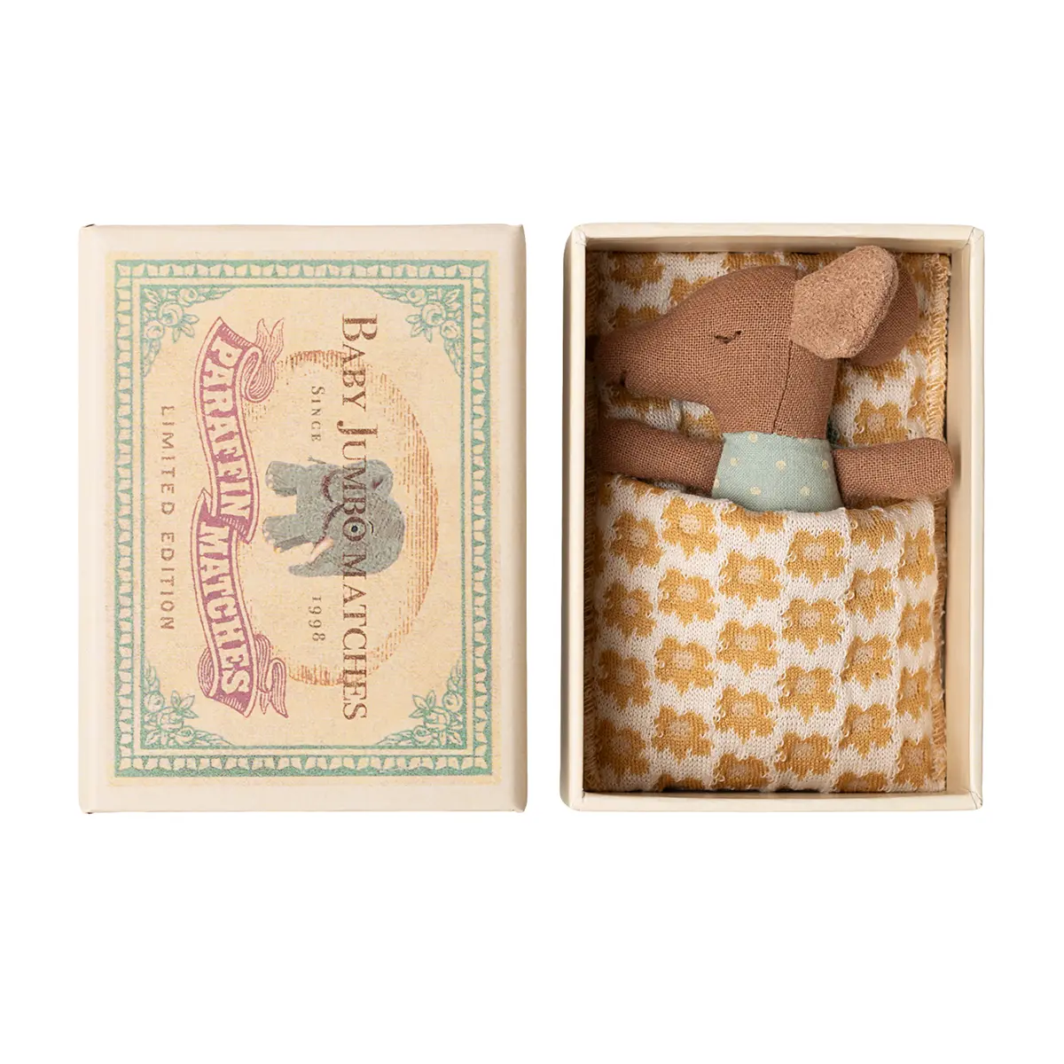 Maileg Schläfrige Babymaus in Matchbox - Blau