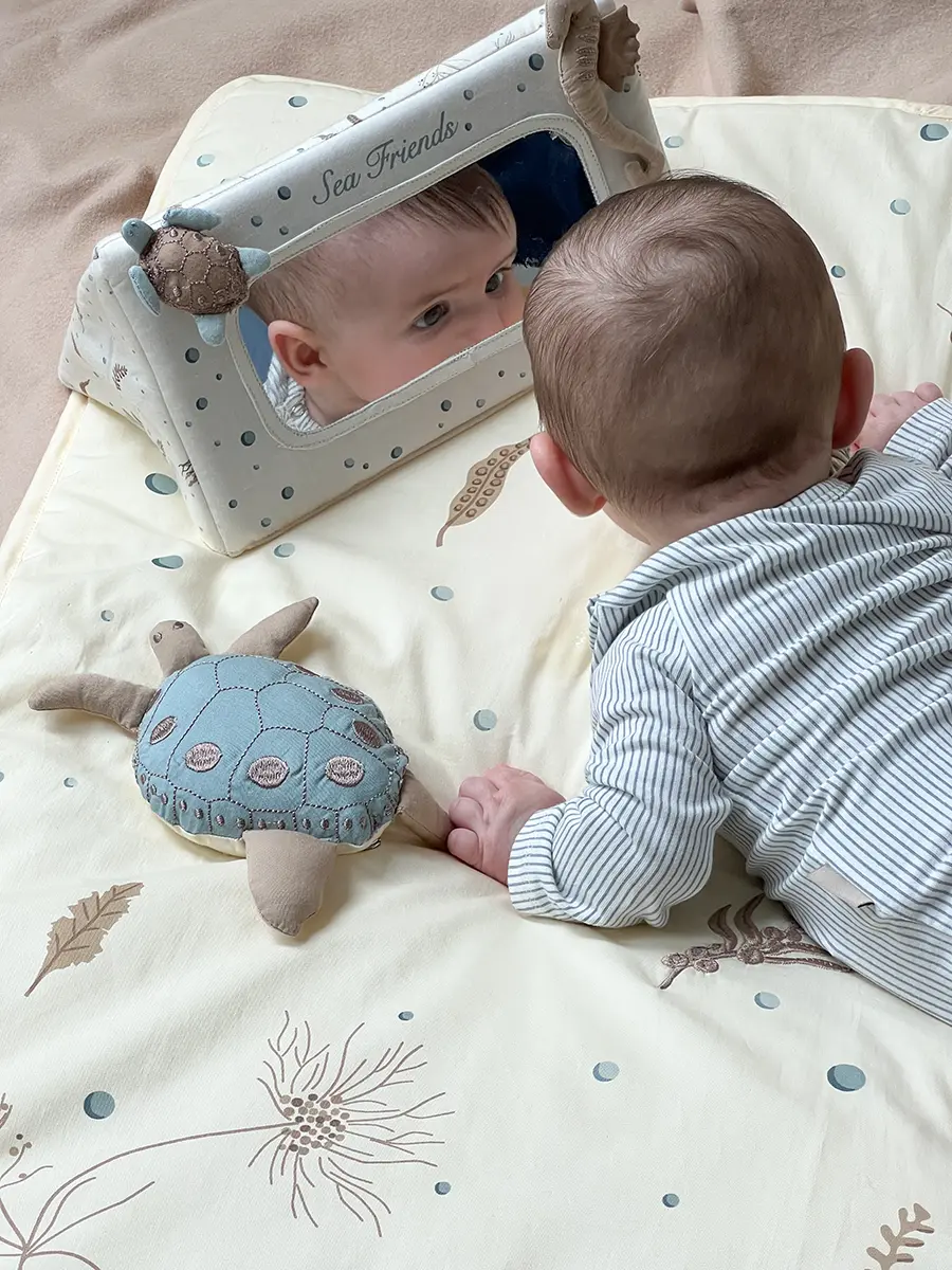 Cam Cam Babyspiegel Tummy Time „Sea Garden“, OCS