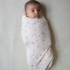 Cam Cam Jersey Wickeltuch „Bows“, GOTS, 80x80cm