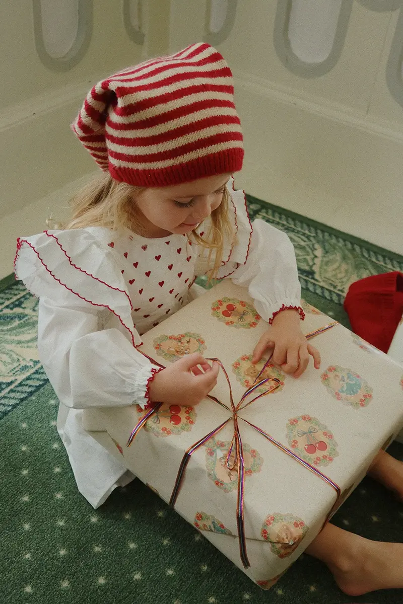 Konges Sløjd Kinder Weihnachtsmütze „Christmas Stripes“