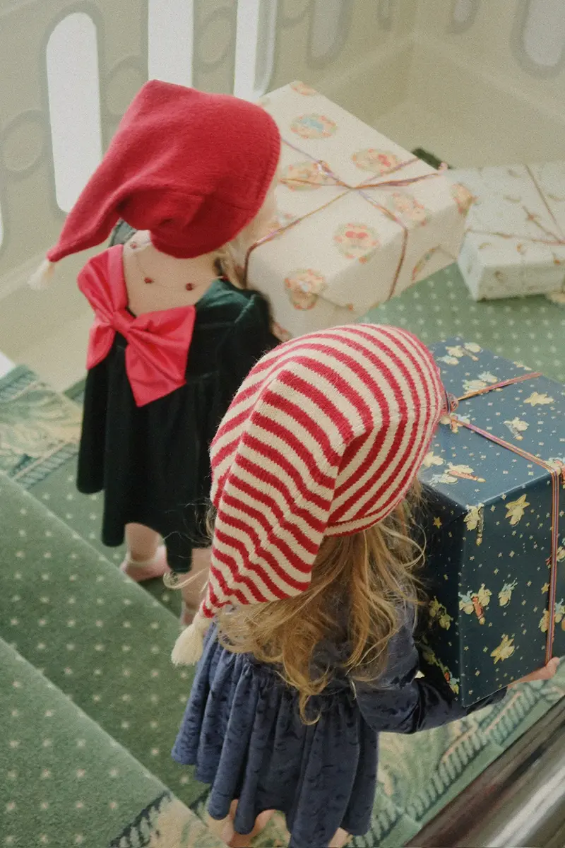 Konges Sløjd Kinder Weihnachtsmütze „Christmas Stripes“