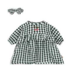 Konges Sløjd Puppen-Kleidungset „Green Check“ für 42cm Puppen