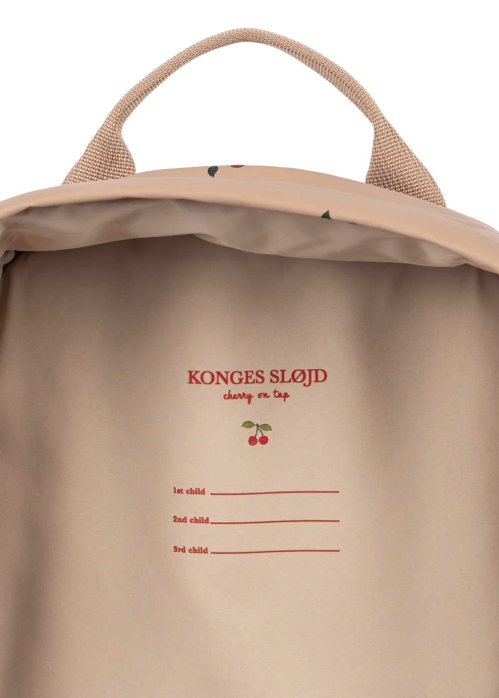 Konges Sløjd Regen Kinderrucksack „Cherry“, Midi
