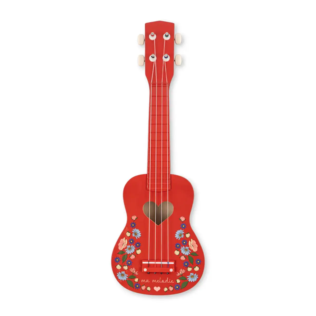 Konges Sløjd Spielzeug Ukulele „Flower Glossy / Barbados Cherry“, FSC®-Holz