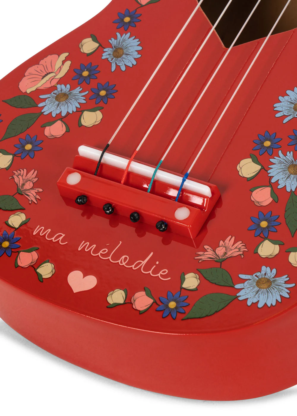 Konges Sløjd Spielzeug Ukulele „Flower Glossy / Barbados Cherry“, FSC®-Holz