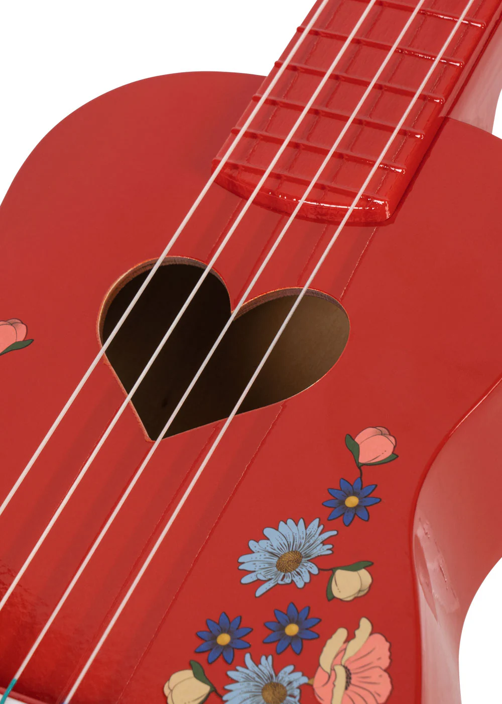 Konges Sløjd Spielzeug Ukulele „Flower Glossy / Barbados Cherry“, FSC®-Holz