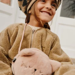 Liewood Kinder-Fleece-Barett Poplar „Mega leo / Oat mix“ Gr. 1-10 Jahre – Bild 5