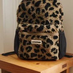 Liewood Rucksack Andreas aus Fleece Bär „Mega leo / Oat mix“ für Kita bis Vorschule