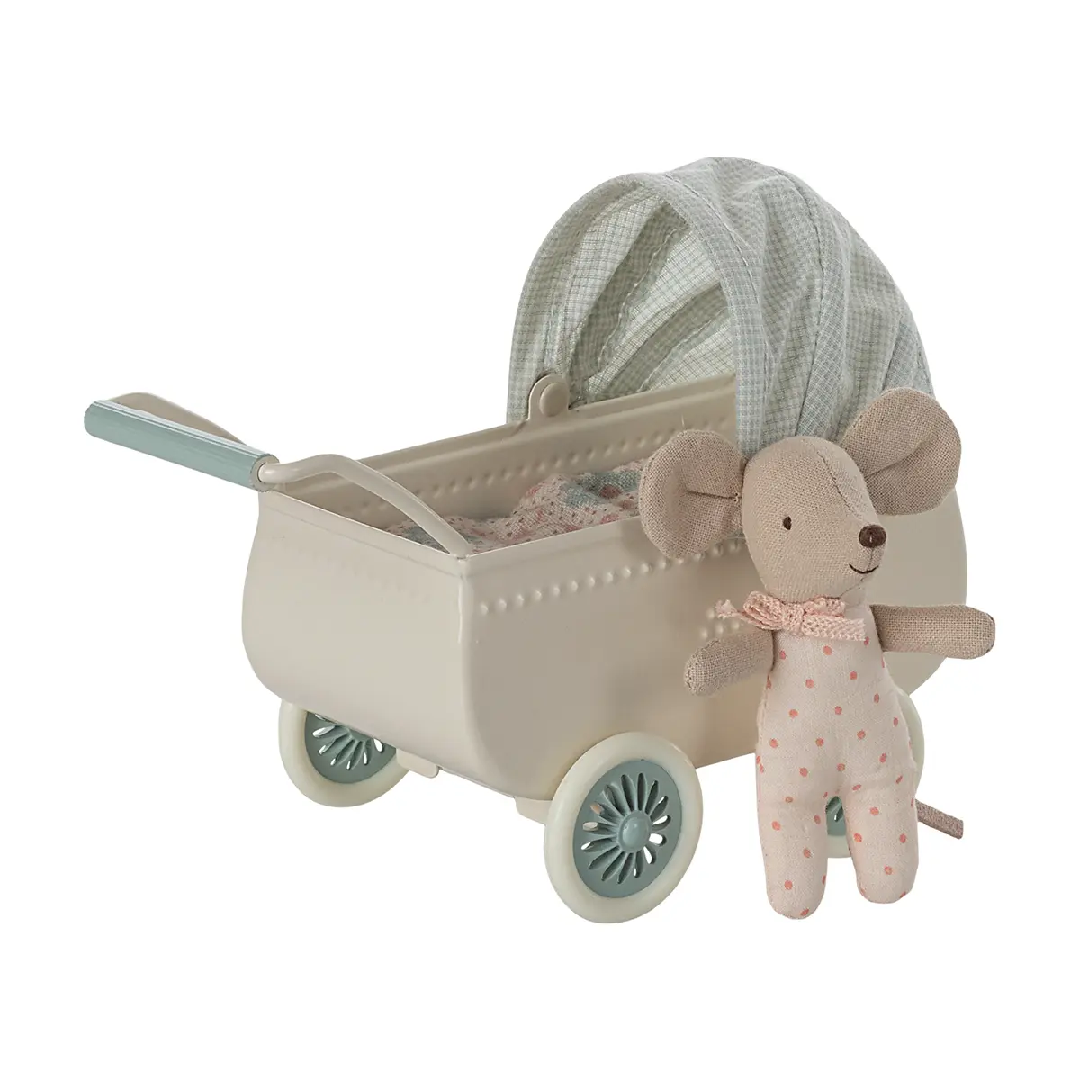 Magen Puppen-Kinderwagen mit Babymaus, Minze