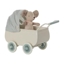 Magen Puppen-Kinderwagen mit Babymaus, Minze